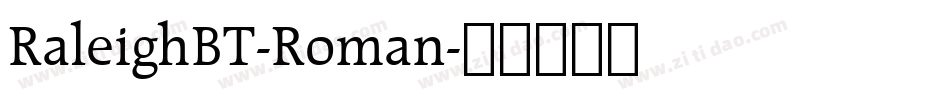 RaleighBT-Roman字体转换
