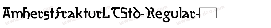 AmherstFrakturLTStd-Regular字体转换