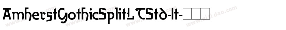 AmherstGothicSplitLTStd-It字体转换