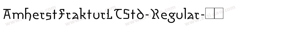AmherstFrakturLTStd-Regular字体转换