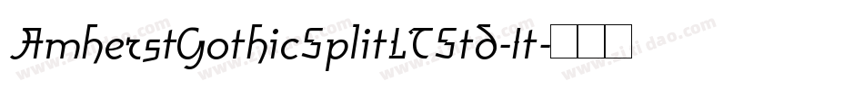 AmherstGothicSplitLTStd-It字体转换
