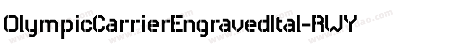 OlympicCarrierEngravedItal-RWYW字体转换