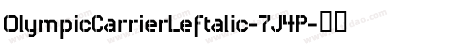 OlympicCarrierLeftalic-7J4P字体转换
