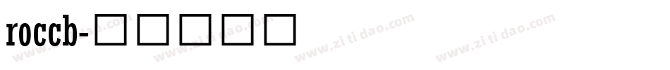 roccb字体转换