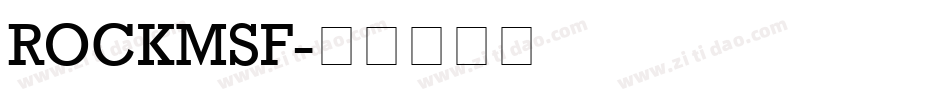 ROCKMSF字体转换