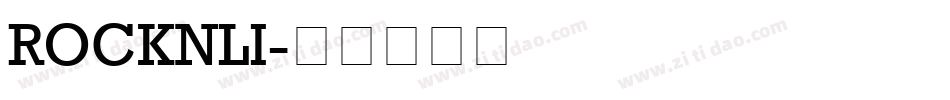 ROCKNLI字体转换