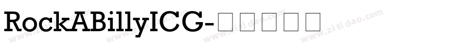 RockABillyICG字体转换