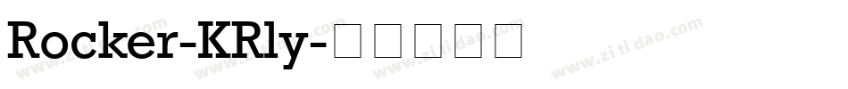 Rocker-KRly字体转换
