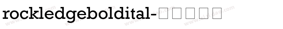 rockledgeboldital字体转换