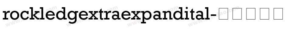 rockledgextraexpandital字体转换