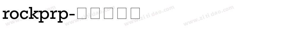 rockprp字体转换