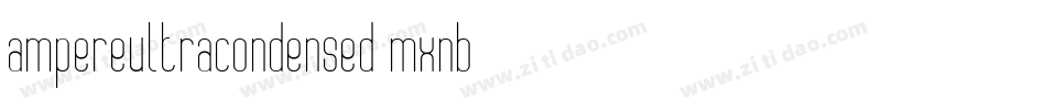 AmpereUltracondensed-MXnB字体转换