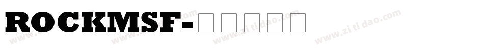 ROCKMSF字体转换