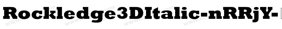 Rockledge3DItalic-nRRjY字体转换