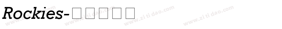 Rockies字体转换