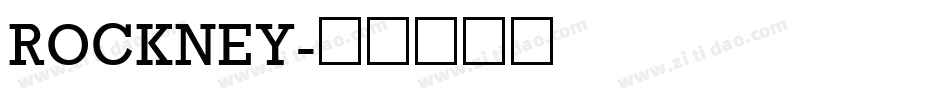 ROCKNEY字体转换