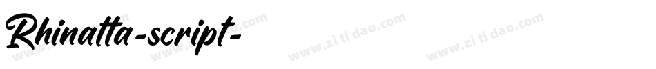 Rhinatta-script字体转换