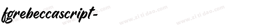 fgrebeccascript字体转换