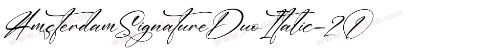 AmsterdamSignatureDuoItalic-2O45W字体转换