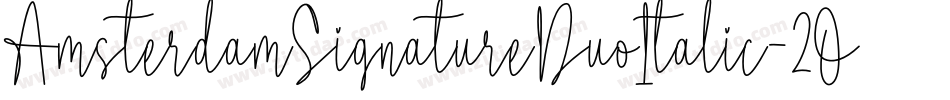 AmsterdamSignatureDuoItalic-2O45W字体转换