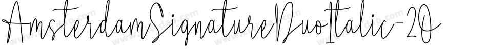 AmsterdamSignatureDuoItalic-2O45W字体转换