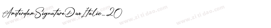AmsterdamSignatureDuoItalic-2O45W字体转换