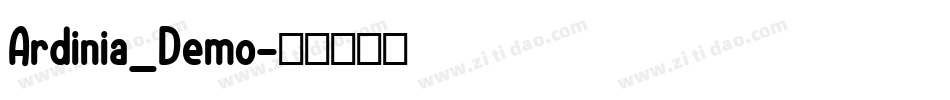 Ardinia_Demo字体转换