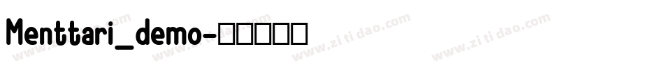 Menttari_demo字体转换