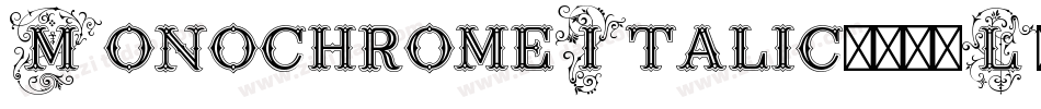 MonochromeItalic-373L字体转换
