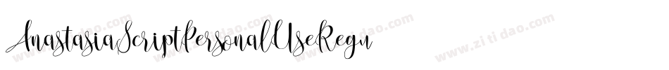 AnastasiaScriptPersonalUseRegular-KDVA字体转换