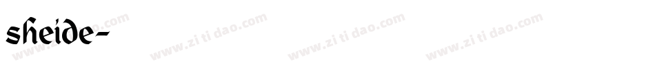 sheide字体转换