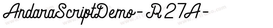 AndaraScriptDemo-R27A字体转换
