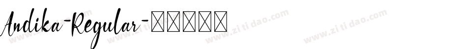 Andika-Regular字体转换