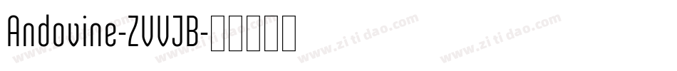 Andovine-ZVVJB字体转换