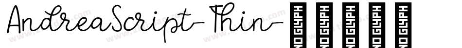 AndreaScript-Thin字体转换