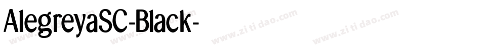 AlegreyaSC-Black字体转换