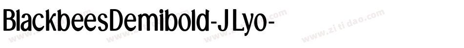 BlackbeesDemibold-JLyo字体转换