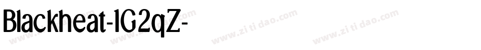 Blackheat-1G2qZ字体转换