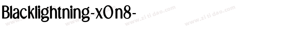 Blacklightning-xOn8字体转换