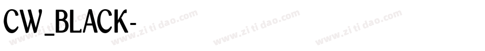 CW_BLACK字体转换