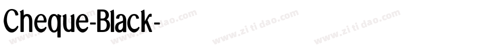 Cheque-Black字体转换