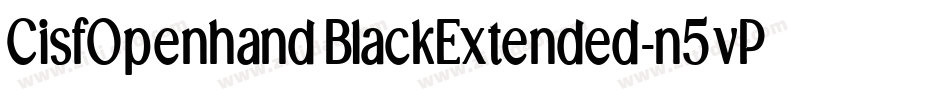 CisfOpenhandBlackExtended-n5vP字体转换