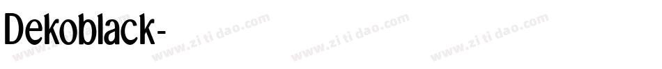Dekoblack字体转换