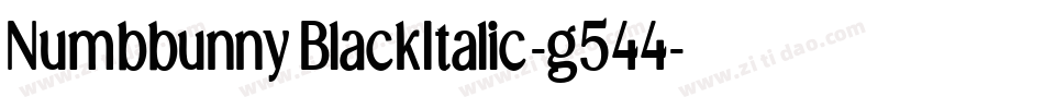 NumbbunnyBlackItalic-g544字体转换
