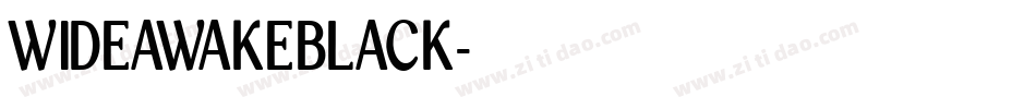 WIDEAWAKEBLACK字体转换