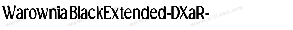 WarowniaBlackExtended-DXaR字体转换