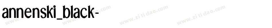annenski_black字体转换