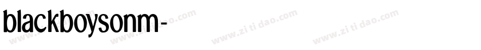 blackboysonm字体转换