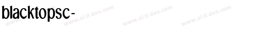 blacktopsc字体转换