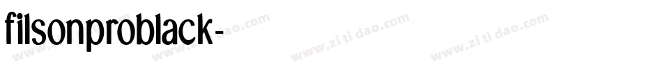 filsonproblack字体转换